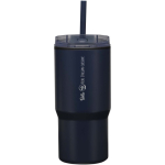 Gobelet isotherme double paroi couvercle antifuite 540 ml couleur bleu marine vue impression avec logo 2