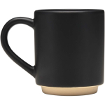 Tasse empilable céramique base moderne non émaillée 180 ml couleur noir vue latérale
