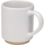 Tasse empilable céramique base moderne non émaillée 180 ml couleur blanc