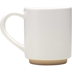 Tasse empilable céramique base moderne non émaillée 180 ml couleur blanc vue latérale