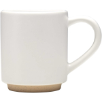 Tasse empilable céramique base moderne non émaillée 180 ml couleur blanc deuxième vue latérale