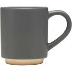 Tasse empilable céramique base moderne non émaillée 180 ml couleur gris deuxième vue latérale