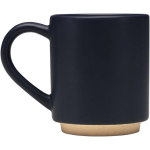 Tasse empilable céramique base moderne non émaillée 180 ml couleur bleu marine vue latérale