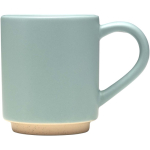 Tasse empilable céramique base moderne non émaillée 180 ml couleur bleu pastel deuxième vue latérale