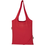 Sac cabas pliable avec cordon coton recyclé 140 g/m² couleur rouge deuxième vue arrière