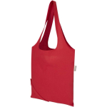 Sac cabas pliable avec cordon coton recyclé 140 g/m² couleur rouge deuxième vue