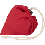 Sac cabas pliable avec cordon coton recyclé 140 g/m² couleur rouge troisième vue