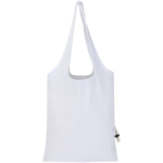 Sac cabas pliable avec cordon coton recyclé 140 g/m² couleur blanc deuxième vue arrière