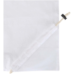 Sac cabas pliable avec cordon coton recyclé 140 g/m² couleur blanc vue détail 1