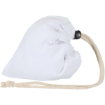 Sac cabas pliable avec cordon coton recyclé 140 g/m² couleur blanc troisième vue