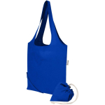 Sac cabas pliable avec cordon coton recyclé 140 g/m² couleur bleu roi
