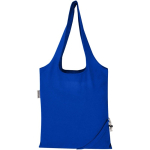 Sac cabas pliable avec cordon coton recyclé 140 g/m² couleur bleu roi deuxième vue arrière