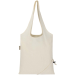 Sac cabas pliable avec cordon coton recyclé 140 g/m² couleur naturel deuxième vue arrière