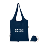 Sac cabas pliable avec cordon coton recyclé 140 g/m² avec zone d'impression