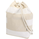 Sac toile en coton recyclé avec anses corde 270 g/m² couleur blanc