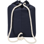 Sac toile en coton recyclé avec anses corde 270 g/m² couleur bleu marine deuxième vue arrière