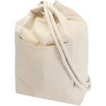 Sac toile en coton recyclé avec anses corde 270 g/m² couleur naturel