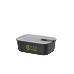 Lunch box hermétique à clip couvercle transparent 1 L Mepal couleur noir vue avec impression sérigraphique