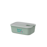 Lunch box hermétique à clip couvercle transparent 1 L Mepal couleur vert pomme vue avec impression sérigraphique
