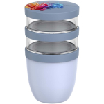 Boîte repas anti-fuite 3 compartiments 900 ml Mepal couleur bleu