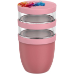 Boîte repas anti-fuite 3 compartiments 900 ml Mepal couleur rose