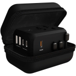 Adaptateur voyage personnalisable charge rapide GaN 33 W couleur noir