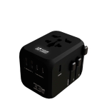Adaptateur voyage personnalisable charge rapide GaN 33 W avec zone d'impression