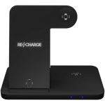 Chargeur sans fil pliable 3-en-1 avec support SCX.design couleur noir deuxième vue