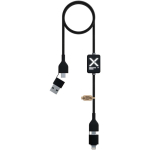 Câble charge données logo lumineux 60 W 1 m SCX.design couleur noir