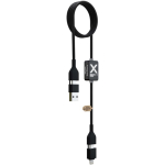 Câble charge données logo lumineux 60 W 1 m SCX.design couleur noir deuxième vue