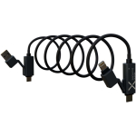Câble magnétique ultrarapide double entrée 100 W SCX.design couleur noir troisième vue