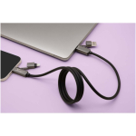 Câble magnétique ultrarapide double entrée 100 W SCX.design couleur noir image nature morte 2