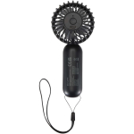 Ventilateur portable rechargeable 3 vitesses avec USB-C couleur noir deuxième vue arrière