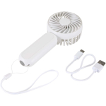 Ventilateur portable rechargeable 3 vitesses avec USB-C couleur blanc deuxième vue
