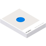 Traceur Bluetooth étanche avec alarme sonore Chipolo couleur bleu deuxième vue avec boîte