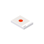 Traceur Bluetooth étanche avec alarme sonore Chipolo couleur rouge deuxième vue avec boîte