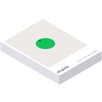 Traceur Bluetooth étanche avec alarme sonore Chipolo couleur vert deuxième vue avec boîte