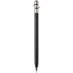 Stylo aluminium recyclé à rotation avec encre noire couleur noir deuxième vue