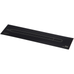 Stylo aluminium recyclé à rotation avec encre noire couleur noir deuxième vue avec boîte