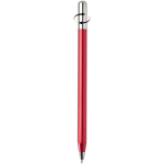Stylo aluminium recyclé à rotation avec encre noire couleur rouge deuxième vue