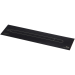 Stylo aluminium recyclé à rotation avec encre noire couleur rouge deuxième vue avec boîte
