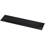 Stylo aluminium recyclé à rotation avec encre noire couleur blanc deuxième vue avec boîte