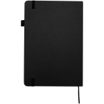 Carnet A5 rigide cuir synthétique ligné JournalBooks couleur noir deuxième vue arrière