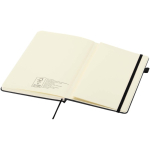 Carnet A5 rigide cuir synthétique ligné JournalBooks couleur noir troisième vue