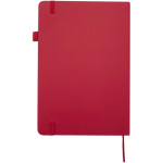 Carnet A5 rigide cuir synthétique ligné JournalBooks couleur rouge deuxième vue arrière