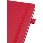Carnet A5 rigide cuir synthétique ligné JournalBooks couleur rouge vue détail 1
