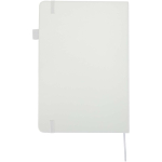 Carnet A5 rigide cuir synthétique ligné JournalBooks couleur blanc deuxième vue arrière