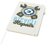 Carnet A5 rigide cuir synthétique ligné JournalBooks couleur blanc