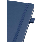 Carnet A5 rigide cuir synthétique ligné JournalBooks couleur bleu marine vue détail 1