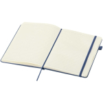Carnet A5 rigide cuir synthétique ligné JournalBooks couleur bleu marine deuxième vue